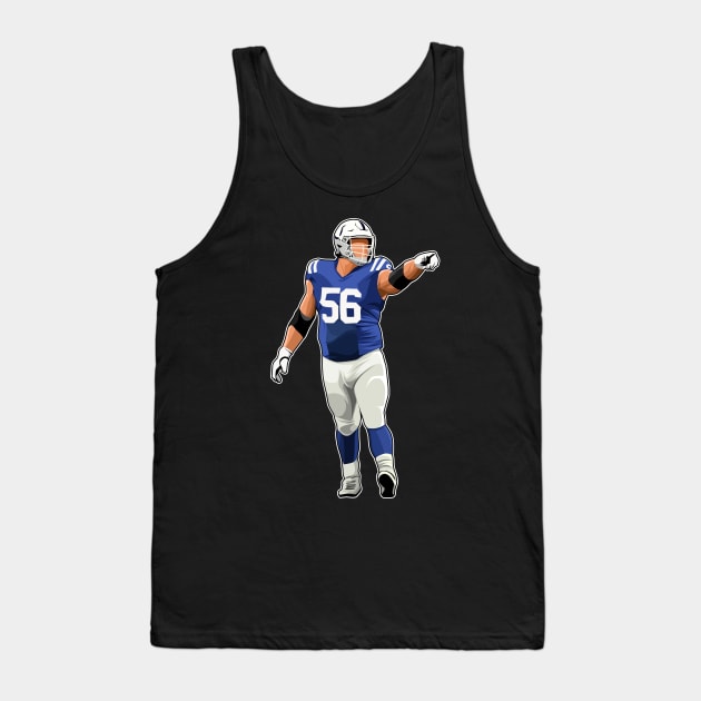 Quenton Nelson #56 In Action Tank Top by GuardWall17